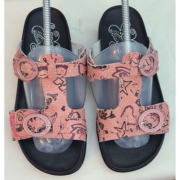 Alegria Vita pink Scribble Sport Heritage Leather Sandal EU 36/US 5.5-6 Boho - Picture 3 of 12